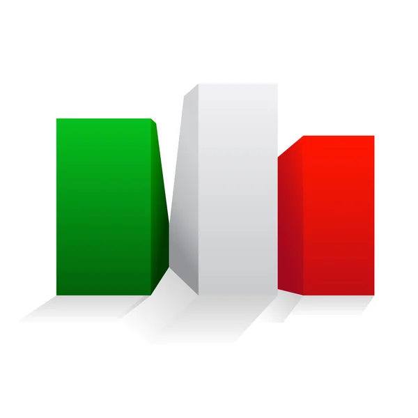 Segno vettoriale costruzione italiana, scatole ed edifici — Vettoriale Stock